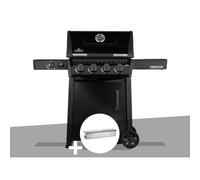 Barbecue gaz Freestyle 425 noir 4 brûleurs + 1 réchaud latéral + Boitier de fumage - Napoléon