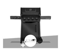 Barbecue gaz Freestyle 425 noir 4 brûleurs + 1 Sizzle Zone Série Phantom + Rôtissoire - Napoléon