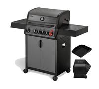 Barbecue gaz Hyde 4 - ENDERS BY FAVEX - 4 brûleurs - TURBO ZONE™ 800 °C - Brûleur arrière & latéral - Plancha fonte + Housse inclus