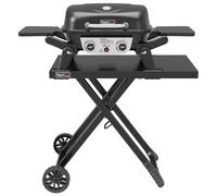Barbecue Gaz Portable avec Tables Latérales Pliables Royal Gourmet, BBQ Gaz à 2 Brûleurs Dont Chariot Détachable, Puissance 5 kW