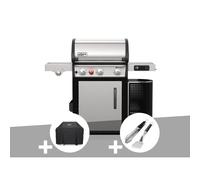 Barbecue gaz Spirit Premium SPX-335 GBS + Housse + Kit ustensiles Premium 2 pièces - Weber