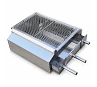 Barbecue Grill Sans Fumée, Table 50x30cm, grille inox 304 | Construction double couche, Barbecue encastrable, sur terrasse, Pour familles et amis