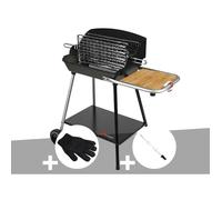 Barbecue Horizontal et Vertical Excel Grill + Gant de protection + Kit tournebroche - Somagic