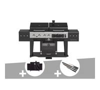 Barbecue hybride memphis ultimate version 2,0 + housse de protection + set de 4