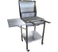 Barbecue Inox Charbon de Bois sur Chariot avec Couvercle Plancha Tonio 1 G
