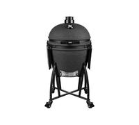 Grill GRILL GURU Prime, couleur noire mate, modèle XL, type kamado, surface de cuisson de 56 cm, utilise du charbon, pour jusqu'à 8 personnes
