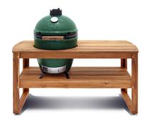 Barbecue multicuiseur Big Green Egg Large + Table en Acacia pour le Big Green Egg Large + Berceau de table L + Sac de charbon de bois biologique 9 kg + Allume-feux naturel Bio pour barbecue - 24 pièce