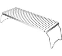 Barbecue pliable avec pieds, portable, en acier inoxydable, idéal pour le camping