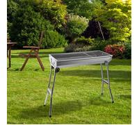 Barbecue Pliable INOX BBQ Charbon de Bois pour Barbecue de Jardin Extérieur Camping