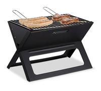 Barbecue pliable - SWAPY - Portable - Charbon de bois - Dimensions 30x45 5x30 cm - Grille à charbon incluse