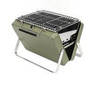 Barbecue portable, barres de cuisson, barbecue portable pliable au charbon de bois, petit barbecue au charbon de bois pliable, compact, barbecue de camping, mini barbecue pliable (Verte)