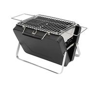Barbecue portable, barres de cuisson, barbecue portable pliable au charbon de bois, petit barbecue au charbon de bois pliable, compact, barbecue de camping, mini barbecue pliable (Noire)