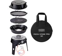 Barbecue portable - Safari Chef 30 LP Deluxe - Pierre à pizza Pro 30 - Revêtement céramique GreenGrill