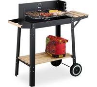 Relaxdays Barbecue mobile avec rangements