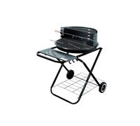 Barbecue rond à roulettes 54 cm charbon jardin Master Grill MG925