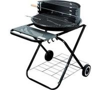 Barbecue de jardin rond au charbon de bois avec étagères sur roulettes MG925