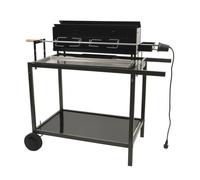 Rôtissoire professionnel au charbon de bois avec moteur électrique Somagic - 80 x 15,5 cm