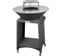 Barbecue Strend Pro Fiesta, finition anthracite, acier, diametre 75 cm, avec foyer