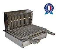 Barbecue Tonio au Charbon de Bois Encastrable Tout Inox avec Grille