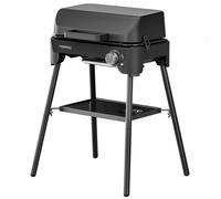Campingaz Tour & Grill S Barbecue à gaz | Utilisable comme barbecue de table ou sur pied | Barbecue portable avec couvercle & pieds amovibles | Pour camping, balcon et terrasse | 2400 W