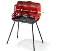Barbecue valise - OMPAGRILL - 46x28 cm - charbon - gril acier chromé - pliable portatif Or