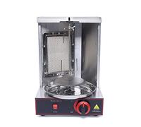 Barbecue vertical - 2000 W - Döner Gyros - Grill rotatif - Barbecue de | Acier inoxydable, 2000 W, LPG/infrarouge, 0-300 °C, capacité de charge de 10 kg, pour kebab gyros poulet