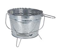 Mojawo Barbecue d'extérieur - Seau à feu - Mini barbecue portable - Diamètre : 27 x H 22 cm - Avec grille de cuisson