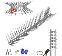 Barbelures Anti-furets, Anti-ratons laveurs et Anti-marmottes, adaptées aux combles, aux gouttières, aux balcons,Maisons et Jardins. Barbelures Anti-Pigeons en Acier Inoxydable, découpables (400 cm)