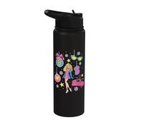 Barbie - Vacances - Ornement Barbie Diverses icônes et étoiles Stainless Steel Insulated Water Bottle