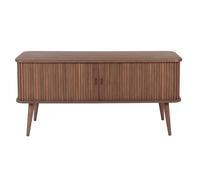 BARBIER - Buffet/meuble TV en bois finition Noyer L120 Marron foncé