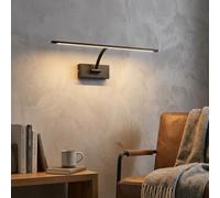 BARCELONA LED Applique Murale LED 6W pour Tableaux, Noir Aluminium, 2700K Blanc Chaud, Lampe Murale Orientable 120°, Éclairage Cadres, Œuvres d’Art et Décoration Intérieure IP20