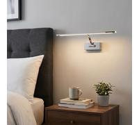 BARCELONA LED - Applique murale LED 6W réglable. Éclairage moderne pour tableaux, lumière blanc chaud 2700K. Applique intérieure chromée | Lampe pour tableaux, photos et décoration intérieure