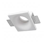 BARCELONA LED Downlight carré en plâtre GU10 encastrable trimless blanc à peindre, spot plafond encastré sans cadre, douille GU10, éclairage invisible, design classique moderne luxe intérieur