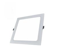 BARCELONA LED Downlight Carré Encastrable 22W 2200lm 4000K IP20 | Boîtier En Polycarbonate Blanc, Profil Fin De 27,5 Mm, CRI>80, Alimentation 230V, Fixation Par Ressorts, Non Variable