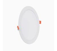 BARCELONA LED Downlight LED 20W Encastré Circulaire Slim Blanc | Aluminium Premium, Blanc Chaud 3000K, Découpe Ø225mm, Plafond Intérieur, Diffuseur Opale Homogène