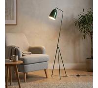 BARCELONA LED Lampadaire Design Shoppen Vert, Lampadaire Trépied Style Mid Century Moderne, Abat-Jour Orientable E27, Lampe de Lecture Scandinave Vintage pour Salon Chambre Burea
