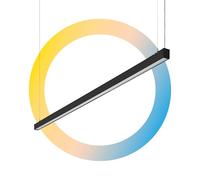 BARCELONA LED Luminaire Linéaire CCT 60W 180cm Noir Suspendu Ou Plafond | Aluminium, 5100 lm, 3000K/4000K/5000K, UGR Inférieur À 19, IRC Supérieur À 80, Puissance Réglable, Kit Inclus