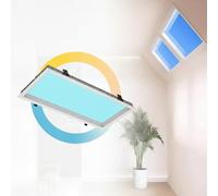 BARCELONA LED Panneau LED Effet Ciel 45W 3375lm 60x30cm | CCT 1800K-20000K | Lumière Circadienne Intelligente | Contrôle Tuya Bluetooth + Télécommande | Panneau Skylight Ultra Fin 32mm