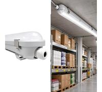 BARCELONA LED Réglette Étanche CCT 150 cm 45W IP65 | Polycarbonate, 6300 lm, 140 lm/W, 3000K 4000K 6500K, Sans Scintillement, Entrepôts, Garages, Ateliers