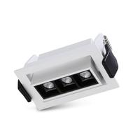 BARCELONA LED Spot LED Linéaire Encastrable 6W Orientable CRI90 Blanc | Puce LED, UGR<18, 2800K, 350lm, Angle 24°, Inclinaison 25°, IP20, Montage Au Plafond