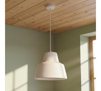 BARCELONA LED Suspension Wabi Sabi Grande 30cm Blanche, Design Japonais Moderne en Résine Effet Pierre, Style Industriel Classique, Luminaire Plafond E27