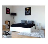 BARCELONA Lit coffre adulte 160x200 finition blanc