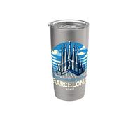 Barcelone Espagne Espagne Sagrada Família Souvenir fier Gobelet isotherme en acier inoxydable double paroi