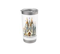 Barcelone Espagne Sagrada Familia Europe Voyage Souvenir Gobelet isotherme en acier inoxydable double paroi