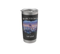 Barcelone Espagne Souvenir City Skyline Famille Femmes Hommes Enfants Gobelet isotherme en acier inoxydable double paroi