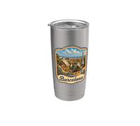 Barcelone Souvenir/Barcelone Gobelet isotherme en acier inoxydable double paroi