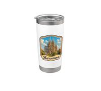 Barcelone Souvenir/Barcelone Gobelet isotherme en acier inoxydable double paroi