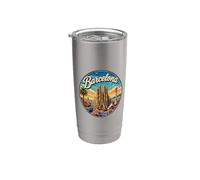 Barcelone Souvenir/Barcelone Gobelet isotherme en acier inoxydable double paroi