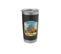 Barcelone Souvenir/Barcelone Gobelet isotherme en acier inoxydable double paroi