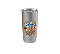 Barcelone Souvenir/Barcelone Gobelet isotherme en acier inoxydable double paroi